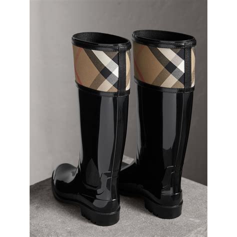 Burberry Crosshill HouseCheck RainBoot Black 36 